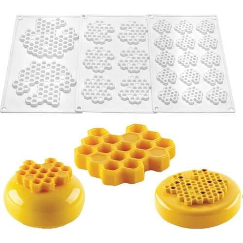 Meibum Honeycomb Dessert Decoration Silicone Cake Molds Fondant Moulds Cupcake Mousse Pastry Baking Tools Kitchen Bakeware