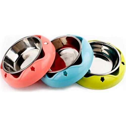 Stainless Steel Pet Bowls Non-slip Easy To Clean Dog Cat Food Water Feeder Universal for Pet