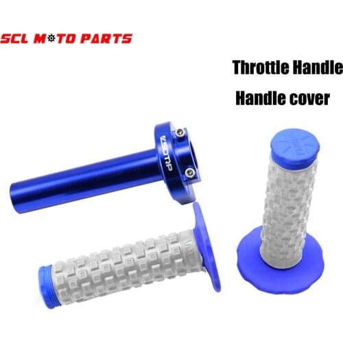 ALconstar-Motorcycle 7/8" 22mm Handle bar Hand Grips +Handle cover CNC Aluminum Grips Fit for Pit Dirt Bike Motocross