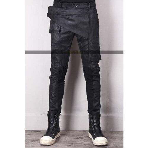 2020 New Mens clothing GD Hair Stylist fashion Catwalk High street hip hop Denim waxed skinny jeans