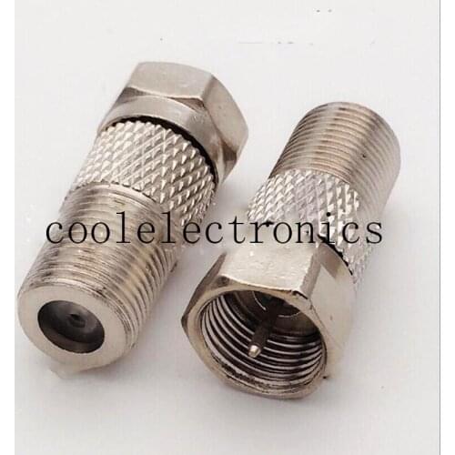 10pcs F Male to F female Jack Straight RF Coaxia Cable Adapter Connector