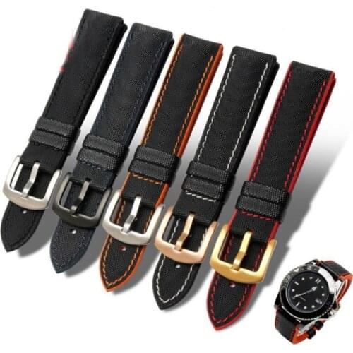 Rubber Nylon Canvas Watchband For Omeg-a Speed Sea Master AT150 20mm 22mm 24mm Replacement Bracelet Watch For Fifty Fathoms