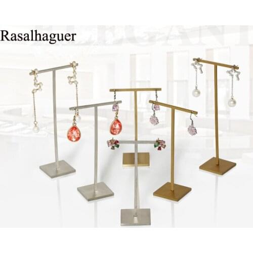 Luxurious Metal Gold/Silver Earrings Jewelry Stand Earrings Ring Storage Jewellery Display Props Earring Display Stud Wholesale