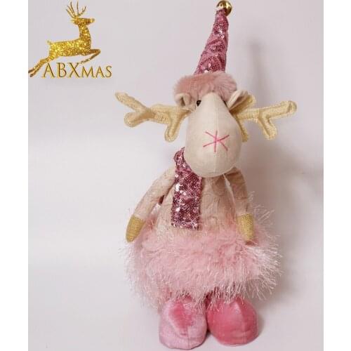 Navidad ElkToys Santa Claus Snowman Dolls Xmas Push Toys Christmas Gift for Kid Red Xmas Tree Ornamen Free Shipping