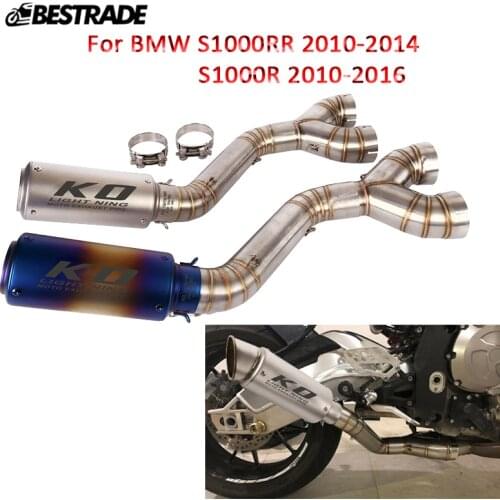 S1000RR S1000R Motorcycle Exhaust System Muffler Tips Connect Link Pipe For BMW 2010-2014 S1000RR 2010-16 S1000R Stainless Steel