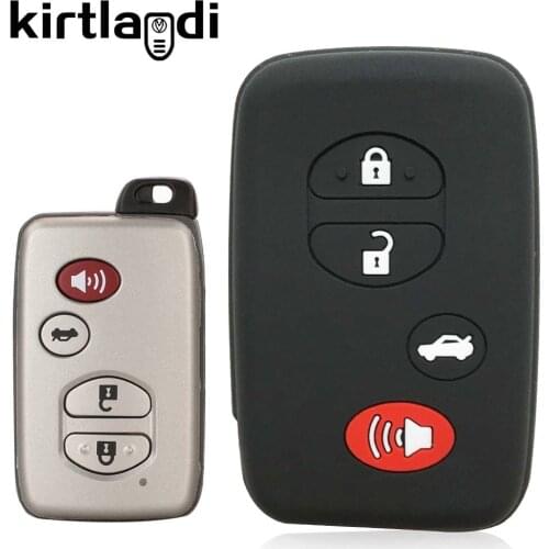 Silicone Car Key Cover Case for Toyota Land Cruiser Auris Alpha Prius 30 Aqua 2/3/4 Buttons Smart Remote Key Holder Protector