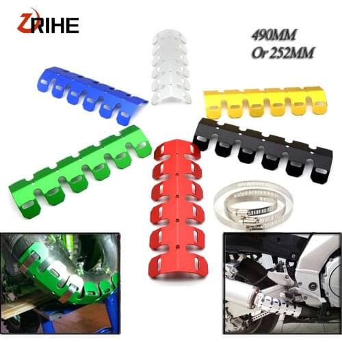Off-road Exhaust Muffler Pipe Guard Protector Heat Shield For Kawasaki KX KLX KFX KDX 65 80 85 125 250 250 450 450 150 F/R/S