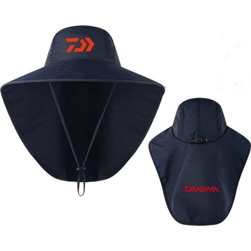 2020 Daiwa Mens Fishing Hat Summer Sun Hat UV Protection Outdoors Sun Hat Multipurpose for Climbing Fishing Shawl Hat