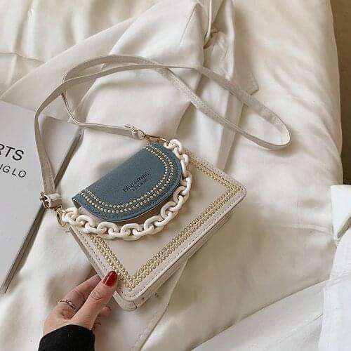 2021 Autumn Designer Fashion Ladies Solid Color Small Square Handbag With Chain Womens Crossbody Bag Tote XX9860