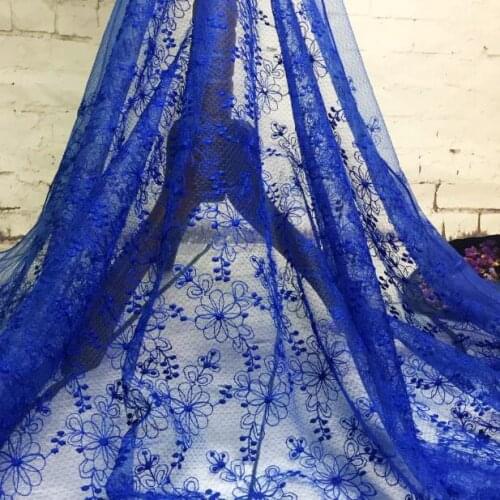 5yards 2017 French Diamond Net Embroidery Lace Fabric High Quality African Tulle Lace Fabric For DIY Womens Childrens Clothing