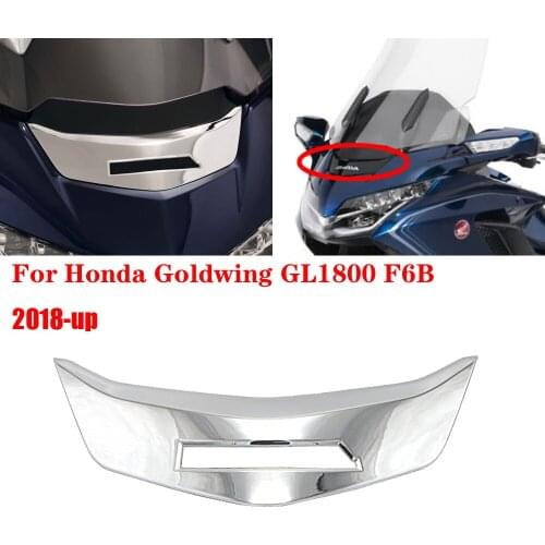 For Honda Goldwing Gold wing GL1800 F6B 2018-up GL 1800 Motorcycle Accessories Chrome Fairing Head Cover Front Upper Cowl Fit