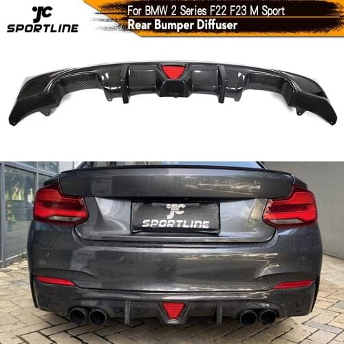 Carbon Fiber Car Rear Bumper Lip Diffuser for BMW F22 F23 M Sport Coupe Convertible 2013 - 2017 M235i M240i Rear Diffuser Lip