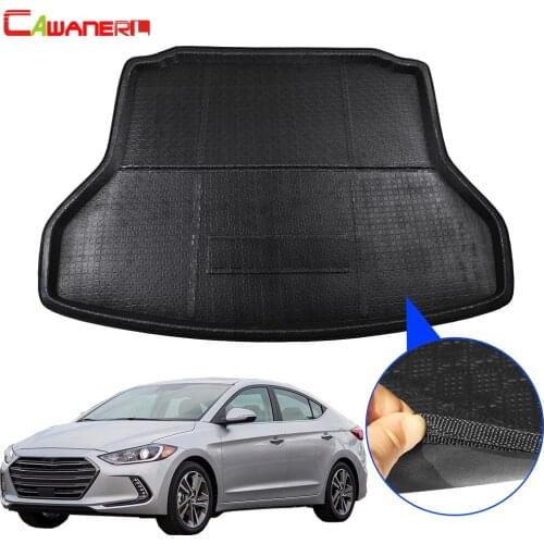 Cawanerl Car Cargo Mat Boot Tray Liner Rear Floor Trunk Carpet Kick Luggage Mud Pad For Hyundai Elantra Avante 2016-2018