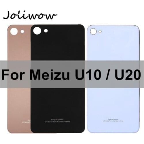 For Meizu U10 U20 Back Battery Cover Case Glass Back Housing Rear Door with Adhesive Sticker for Meizu Meilan U10 U20