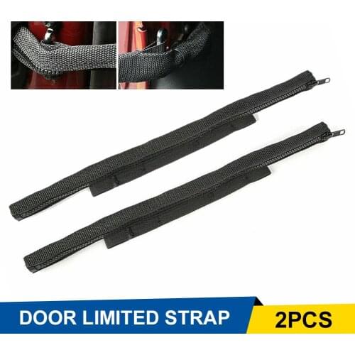 2pcs Black Door Limiting Straps Wire Protecting Harness For Jeep Wrangler JK 2007-17 Modification Parts Protecting Harness