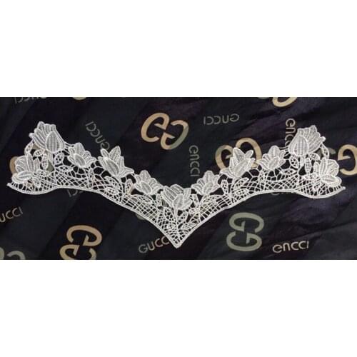 W36cm*D13.5cm polyester embroidery collar applique,embroidery decoration collar patches,XERY-BQ0524E