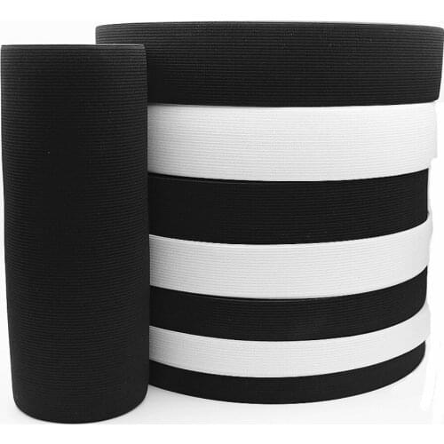 Elastic Banding Pants Skirt Belt Rubber Twill Latex Rope Clothing Bag Shoe Wrist Waist Adjust Sewing Accessories 10meter