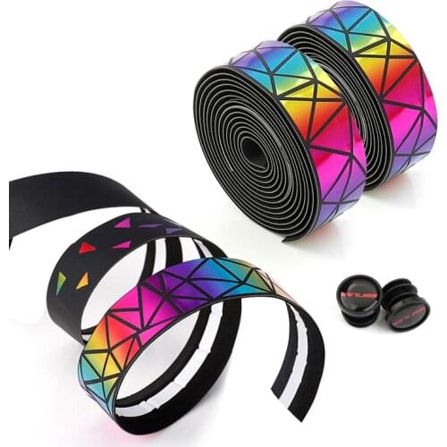 GUB Road Bike Handlebar Tape Anti-slip Durable Comfortable Cycling Race Handlebar Grips with 2 End Plugs Bicycle Accessories
