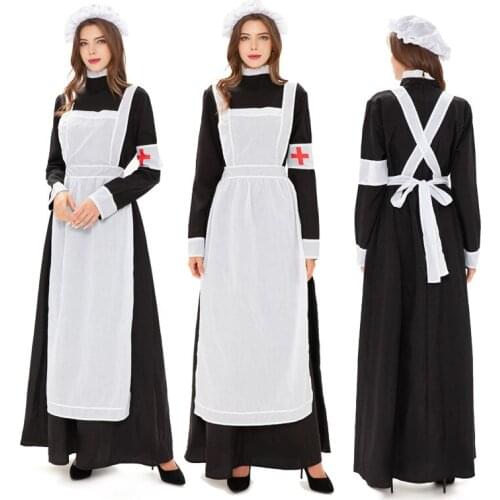 Halloween New Nun Dress Christ Jesus Church Dress Cosplay Servants Maidservant Performance Clothing