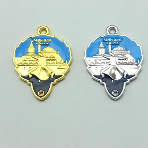 JunKang 2pcs charm mevlana konya Turkey Scenic double hole pendant jewelry making DIY handmade accessory materials