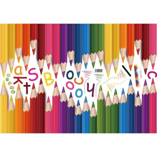 New qualified DIY Mural Pencil Back To School Vinyl Art Words Quote Wall Sticker PVC Removable Multicolor