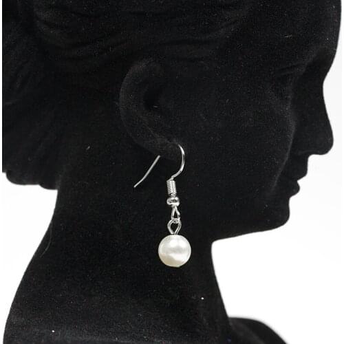 Korean Women Fashion Handmade Imitation Jewelry Beaded Necklace Bracelet Set Jewelry Simple Three-piece Wedding Earrings C9G8