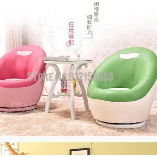 Creative small sofa single cute balcony bedroom mini lazy sofa child reading chair rotating computer chair