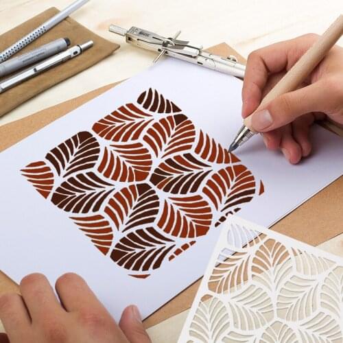 10 Pcs/set Stencils For Scrapbooking Photo Album Decorative Craft Stencil Tool Hollow Painting Template DIY Cake Mould Cake Tool