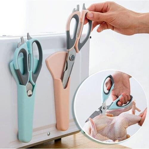 Multifunctional magnetic refrigerator scissors stainless steel powerful disassembly chicken bone scissors food kitchen scissors