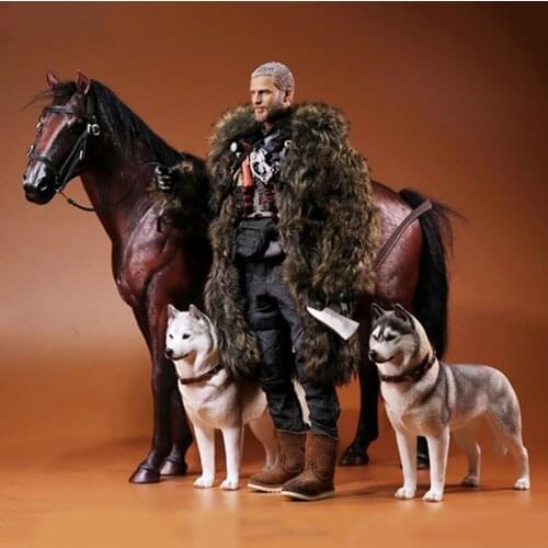 About 37CM 1/6 scale simulation PVC warm blood horse Mounts Horse animal model mount Kids Toys home decoration Collect Gift