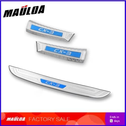 Modified rear panel trim 2018 cx3 trunk tail box stainless steel shield inside and outside decoration