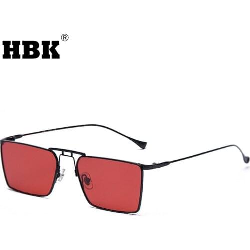 HBK 2021 New Arrivals Square Sunglasses Women Men Fashion Personality Metal Small Frame Polarized Sun Glasses Mens Eyewear