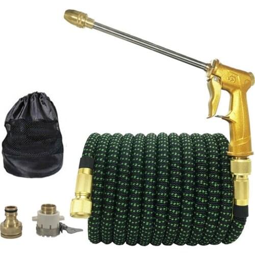 New 25Ft-125Ft Garden Hose Expandable Magic Water Pipe Garden Watering Hose EU Car Wash Hose with Metal Spray Gun For the Garden