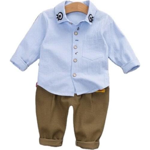 Spring Autumn Baby Boys Cotton Clothes Suit Fashion Children Cartoon Shirt Pants 2 Pcs sets New Toddler Casual Tracksuits