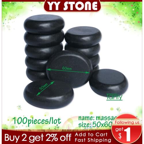 Wholesale 100pcs/lot massage body hot stone size 5x6cm