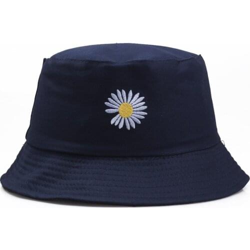 Chrysanthemum Bucket Hat Brand Summer Hat Women Men Panama Flat Caps Sun embroidery Visor Fishing Fisherman basis Bob Hat