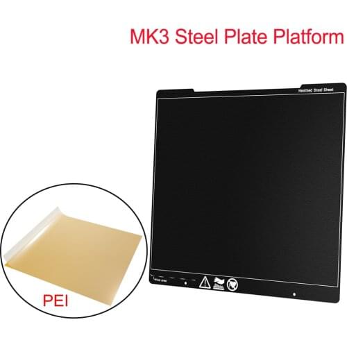 MK3 Spring Steel Plate Platform 254*241MM Heatbed 3D Printer Platform+PEI Sheet 3D Printer Parts For I3 MK3 MK3S Hotbed Sticker
