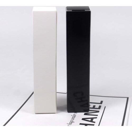 100/200pcs Empty Lip Gloss Box 25x25x117mm Mascara Tube Packaging Matte Texture Black Lipgloss Kraft Paper Case
