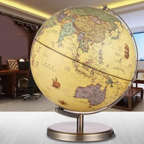 Replogle Desktop Globe Vintage Crams Antique Vintage Lighted 30cm World Globe On Metal Stand for Children Learning Studying