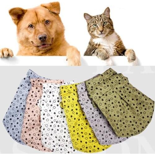 Five-pointed Star Dot Printed Dog Shirt Spring Summer Thin Cool Puppy Pet Shirt Soft Simple Fashion Short Sleeve Dog T-shirt