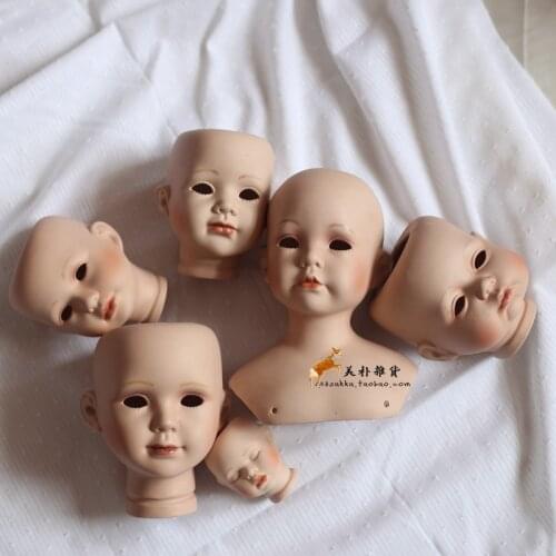 Cute Antique Ceramic Doll Head Soup Accessories DIY Material Gift Collection