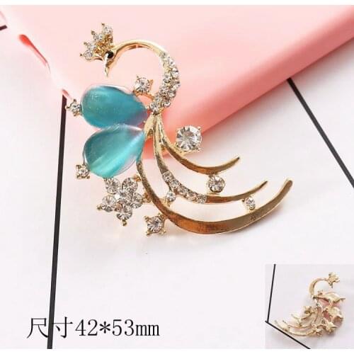 Creative animal jewelry peacock diy mobile phone case beauty jewelry decoration