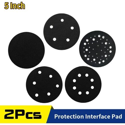 2PCS 5 Inch(125mm) Ultra-thin Surface Protection Interface Pad for Sanding Pads and Hook&Loop Sanding Discs Thin Sponge