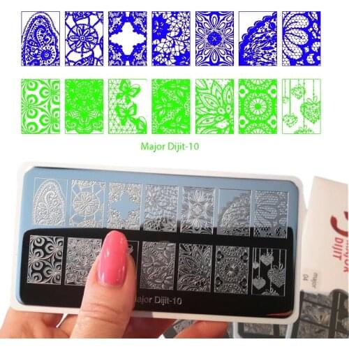 High Quality Lace Design Nail Stamping Plates Image Nail Stencil for Nail Art Stamps Plates Manicure Template Nail Tool
