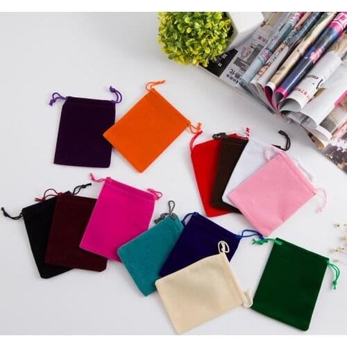 High-grade jewelry flannelette velvet bags 7*9cm mix colors 100pcs/lot