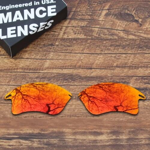 ToughAsNails Polarized Replacement Lenses for Oakley Fast Jacket XL Sunglasses Fire Red Mirrored (Lens Only)