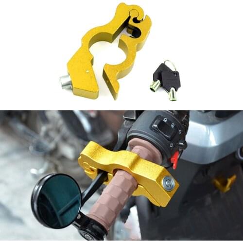 Motorcycle Handlebar Lock Aluminum Alloy Handlebar Brake Handle Solid Lock Motorbike Anti-theft Horn Lock Motorcycle Accessories