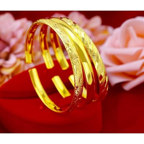 Gold Color Love Cuff Bracelet & Bangles for Women Wedding Statement Jewelry Vintage Metal Pulseras Mujer Femme Party Bijoux New