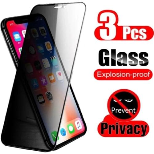 1-3Pcs Anti Spy Screen Protector For iPhone12 6s 7 8 X XS Max XR Glare Glass iPhone11 Pro 6 7 8 Plus SE 2020 Mini Tempered Glass