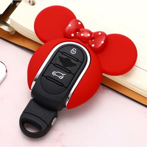 1 pcs Exquisite Cartoon Style Decorative modification Car Key Case Cover For BMW MINI Cooper Clubman F54 F55 F56 F60 Smart Key